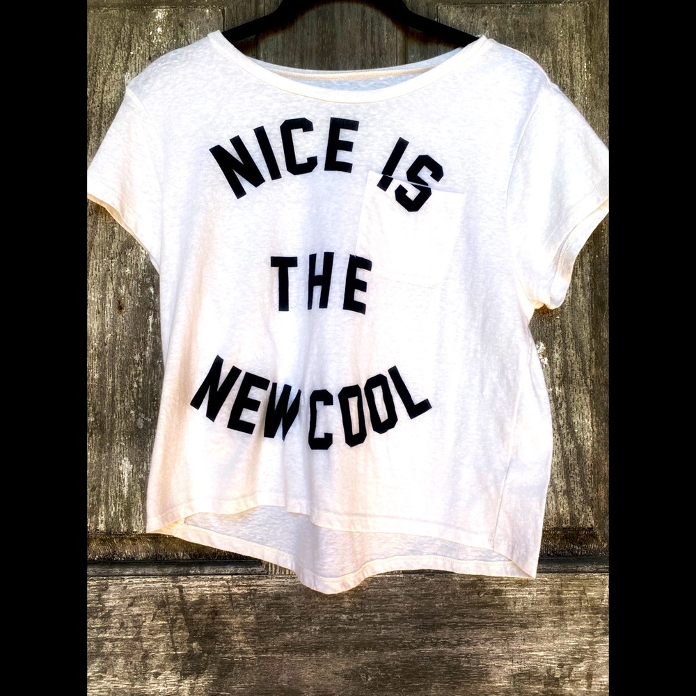 Crop Tee “Nice is the new Cool”